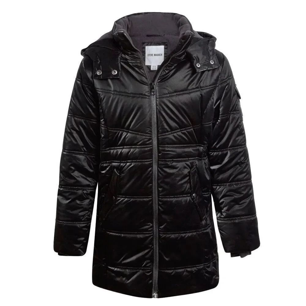 Steve Madden Girls Puffer Jacket Insulated Quilted Long Length Size 7/8